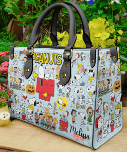 Snoopy love Leather Bag