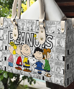 Snoopy love Leather Bag