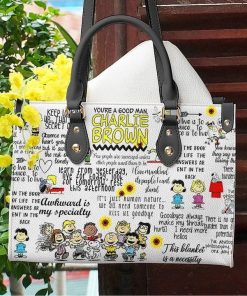 Snoopy love Leather Bag