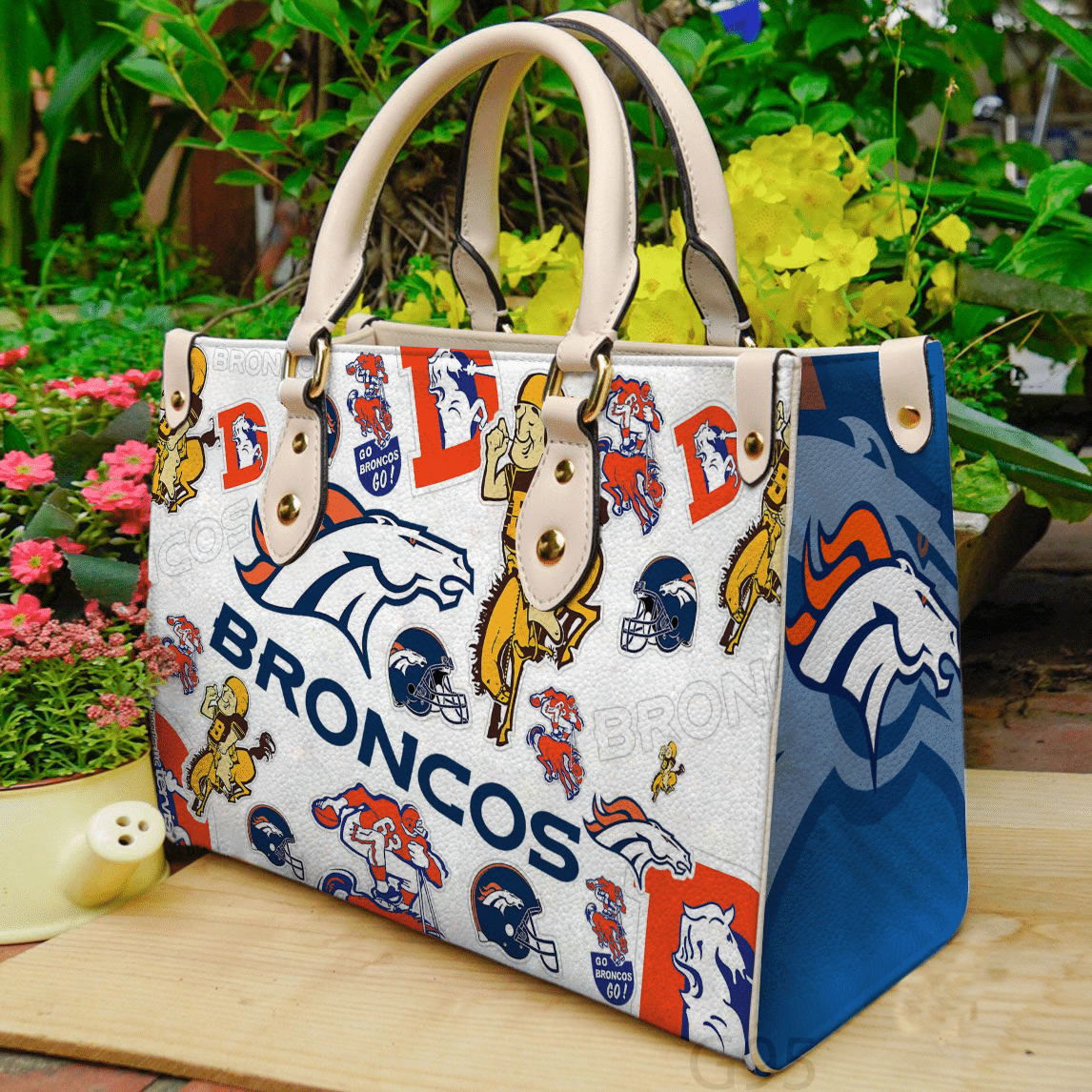 Denver Broncos Leather Bag