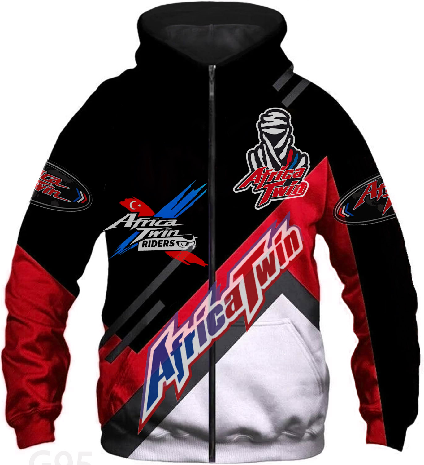 Africa Twin love Hoodie 3d