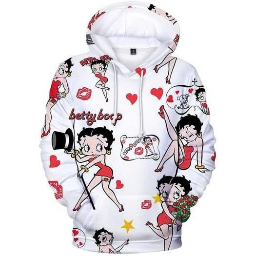 Betty Boop love Hoodie 3d