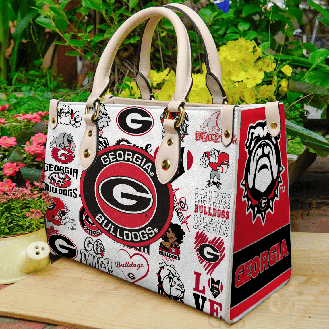Georgia Bulldogs Leather Bag