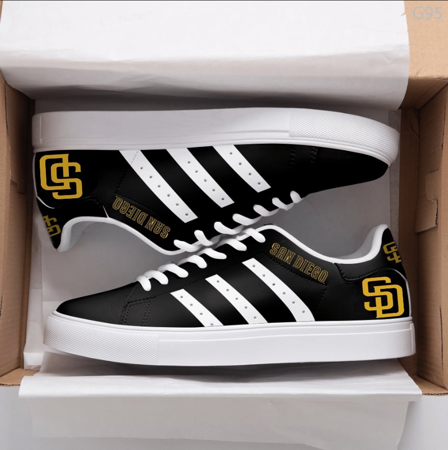 San Diego Padres Black Stan Smith Shoes